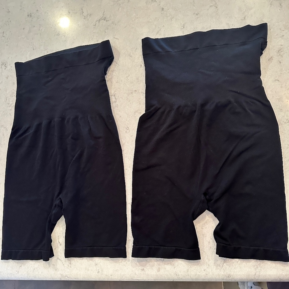 Kindred bravely Seamless Bamboo Maternity Thigh Saver, black size medium,2 count